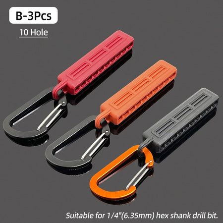 1/4” Hex Shank Screwdriver Bit Holder Portable 10/22 Holes Storage Case Organizer Screw Driver Head Drill Bits Stand Case Tools
