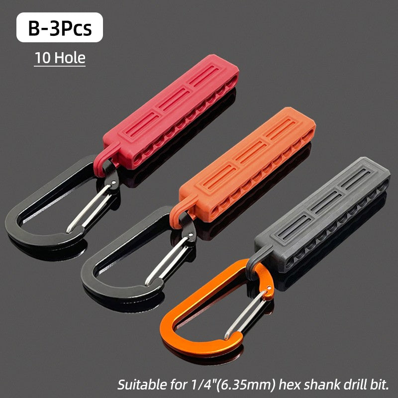 1/4” Hex Shank Screwdriver Bit Holder Portable 10/22 Holes Storage Case Organizer Screw Driver Head Drill Bits Stand Case Tools