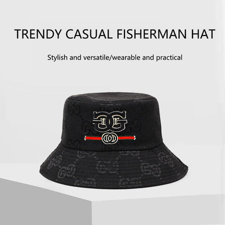 Spring and Summer Men's Bucket Hat Outdoor Uv Protection Wide-Brimmed Panama Hunting Hiking Hat Net Fisherman Hat Beach Sunscree