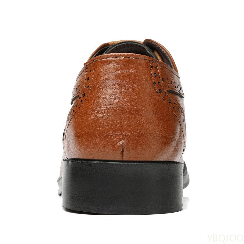 Large size fashionable men's office formal shoes low cut daily comfortable pointed multifunctional men's wedding men's shoes
