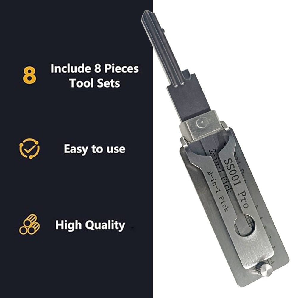 Lockpicking Lock Decoder O-ring Pickup Kit Pick Locksmith Tools Key Decoder Precision Hook Door Maintenance Repair Tools