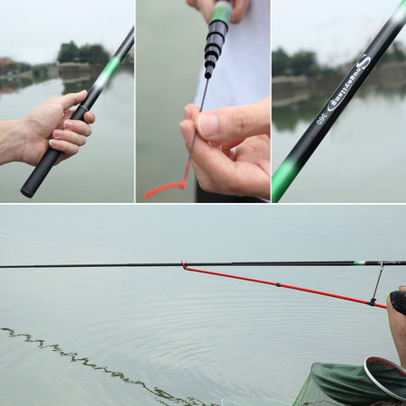 Sougayilang Carp Fishing Rod 2.7/3.6/4.5/5.4M Portable Ultra Light Telescopic Fishing Pole Max Drag 5Kg Fishing Tools