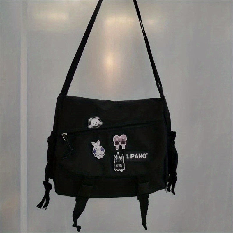 1pc Nylon Handbag Shoulder Bag, Large Capacity Messenger Bag, Men's Crossbody Bag, Student School Bags for Teenagers Daily Use