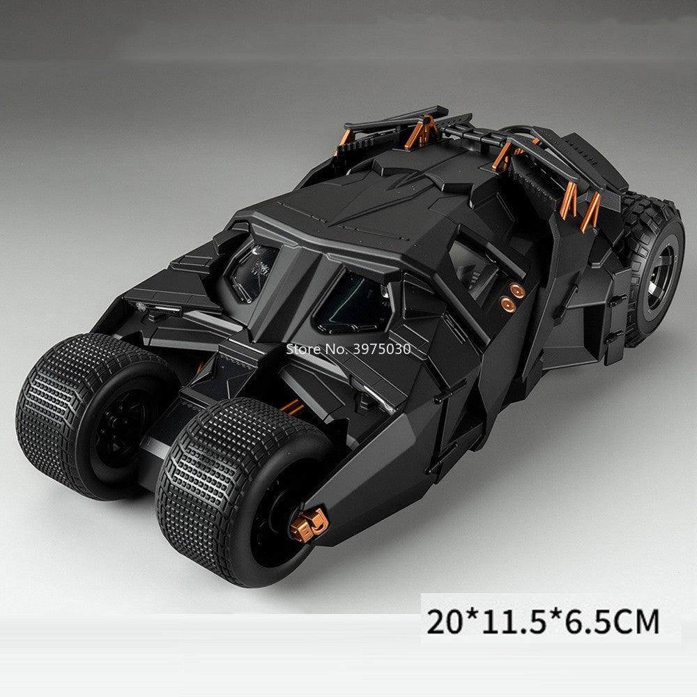 1:24 Scale Batmobile Miniature Models Toys Cars Spray Version with Alloy Diecast Light Sound Vehicles Toy for Child Adult Gifts
