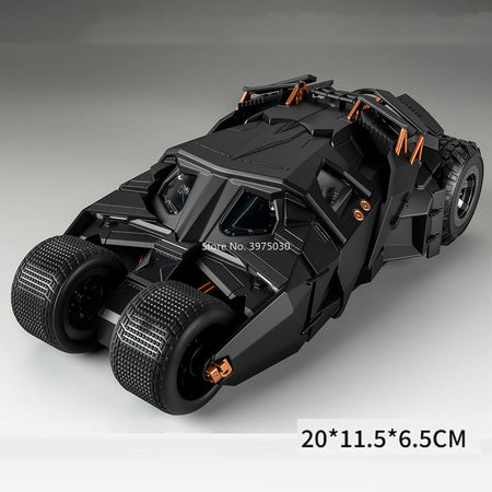 1:24 Scale Batmobile Miniature Models Toys Cars Spray Version with Alloy Diecast Light Sound Vehicles Toy for Child Adult Gifts