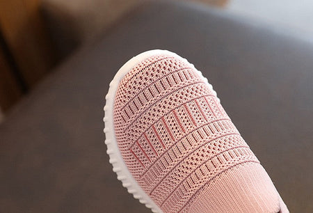 Size 20-31 Children Shoes Spring Autumn Kids Sneakers Soft Breathable Mesh Boys Slip-on Shoes Patchwork Color Girls Shoes