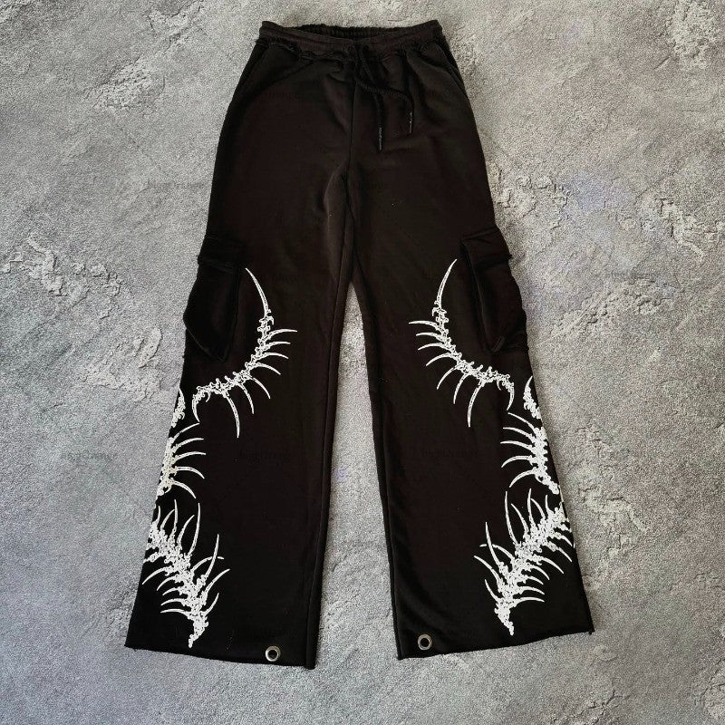 2025 High Street Trend Punk Hip-hop Fashion Loose Trousers Men Retro Harajuku Y2K Versatile Oversized Casual Pants Women