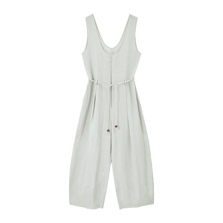 Colne U-Neck Linen Blend Vest And Knife Pleat One-Piece Pants Women's Fashion Design Sensation Tianli Material Long Pants