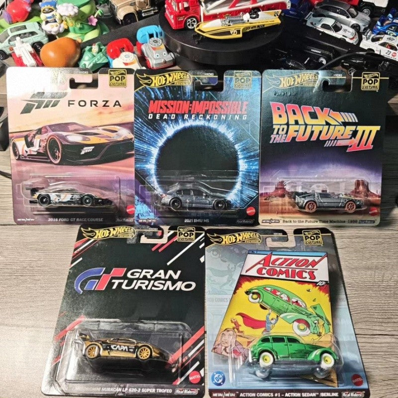 Original Hot Wheels HXD63 Pop Culture Collection Series Stranger Things Godzilla Batman Jaws Matrix Collection Cars Model Gifts