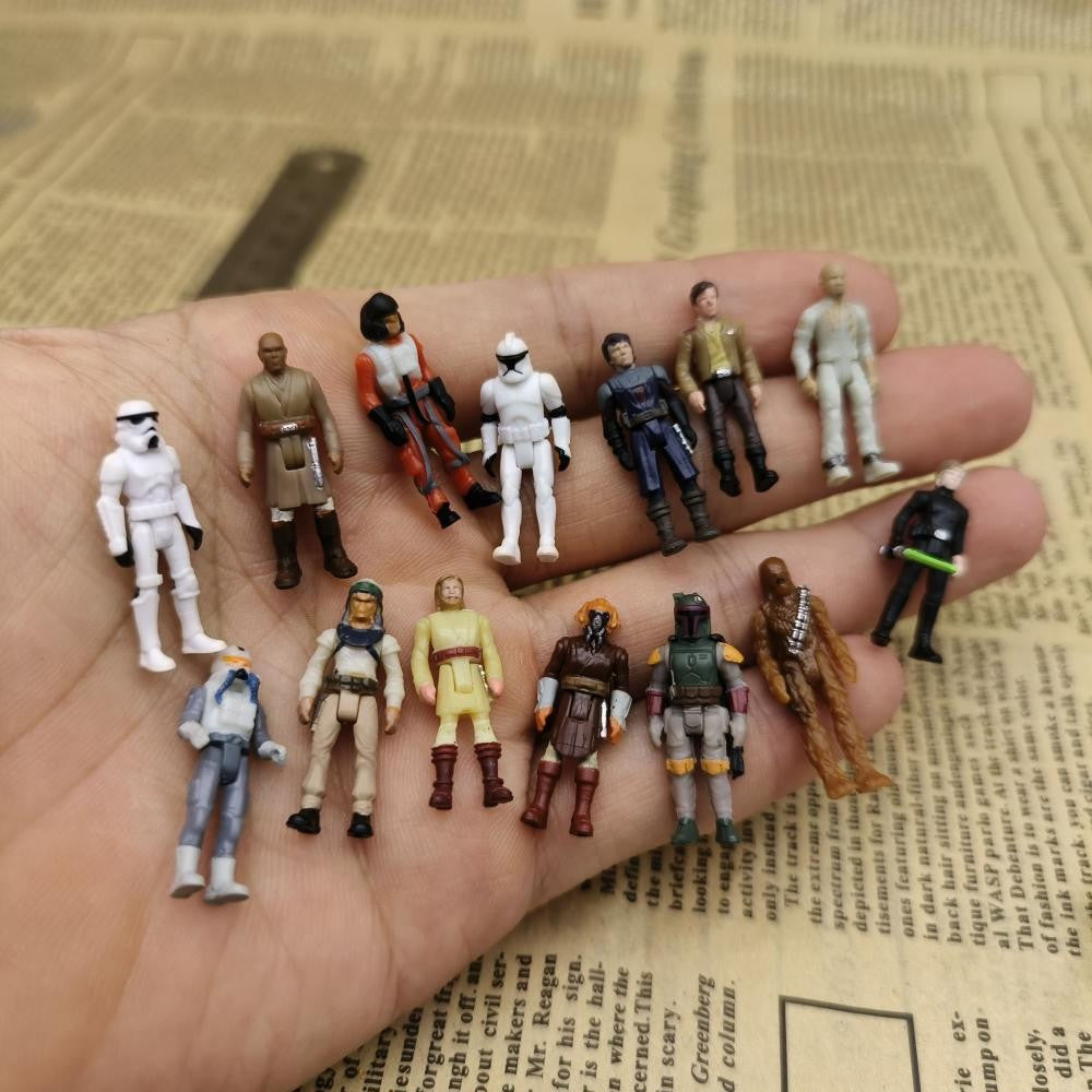 Star Wars Boba Fett Mace Windu Imperial Stormtrooper R2-D2 C-3PO Model Doll Action Figure Birthday Gift