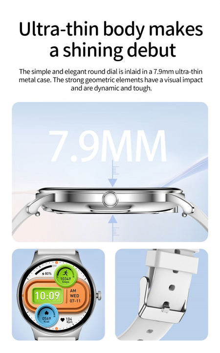 For Huawei New Ultra Slim AMOLED Smart Watch Women Screen Always Display Time Heart Rate BT Calling High-end Fashion Smartwatch