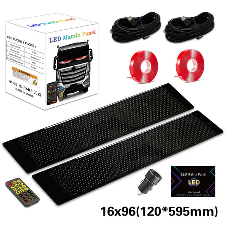 LED Sign Matrix Pixel Panel Scrolling Bright Led Eyes For Truck Signboard Flexible USB LED Car Sign Bluetooth App DIY Control