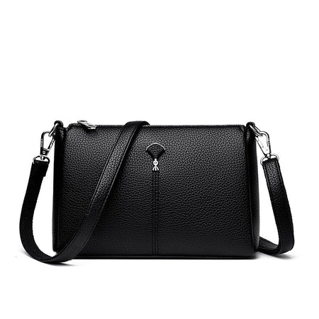Top Quality Pu Leather Female Crossbody Three Layers Pockrts Bag Elegant Shoulder Bags for Women Casual Purses and Handbags Sac