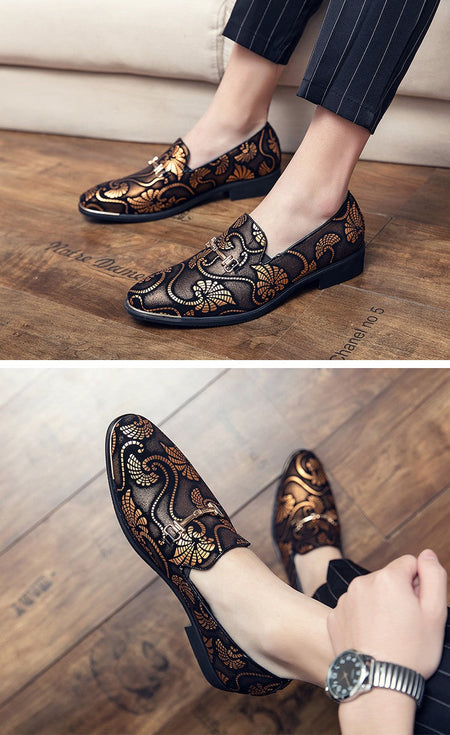 New pointed British men's business dress set with leather shoes and oversized men's shoes, fashionable and versatile