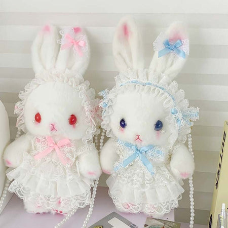 Kawaii Bunny Bag Princess Lolita Shoulder Bag Long-eared Rabbit Sweet Crossbody Bags
