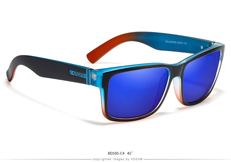 KDEAM Revamp Of Sport Men Sunglasses Polarized Shockingly Colors Sun Glasses Outdoor Driving Photochromic Sunglass With Box