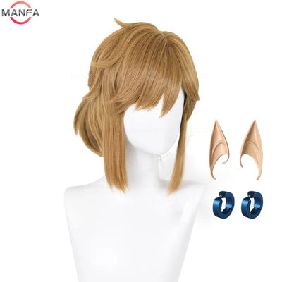 High Quality Link Wig Cosplay  Blonde Brown Wig Cosplay Anime Wigs Heat Resistant Synthetic Wigs Halloween Wigs