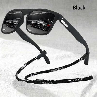 Fashion With Chain Square Sunglasses For Men Women Driving Fishing Brand Designer Sun Glasses Man UV400 Eyewear