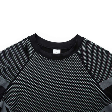 Men's Gym Compression Running Shirt Tight Short Sleeve Sports T-Shirt Fitness Training Workout Breathable Homme Athletic Shirt