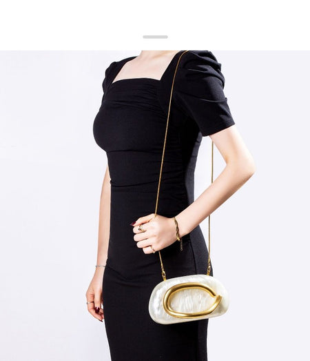Box Bag Metal Details Crossbody Pu Leather Clutch Shoulder Luxury Brand Handbags Women's Handbag Ladies Female Evening Purse Red