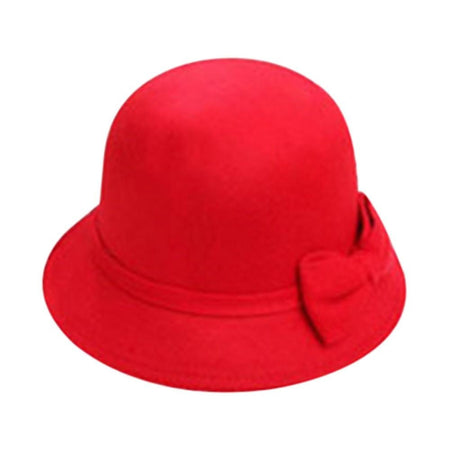 Elegant Brim Bowler Fedora Hats Church Bowler Cloche Hats Women Vintage Retro Hat Autumn Winter Warm Hat Wool Felt Bucket Cap