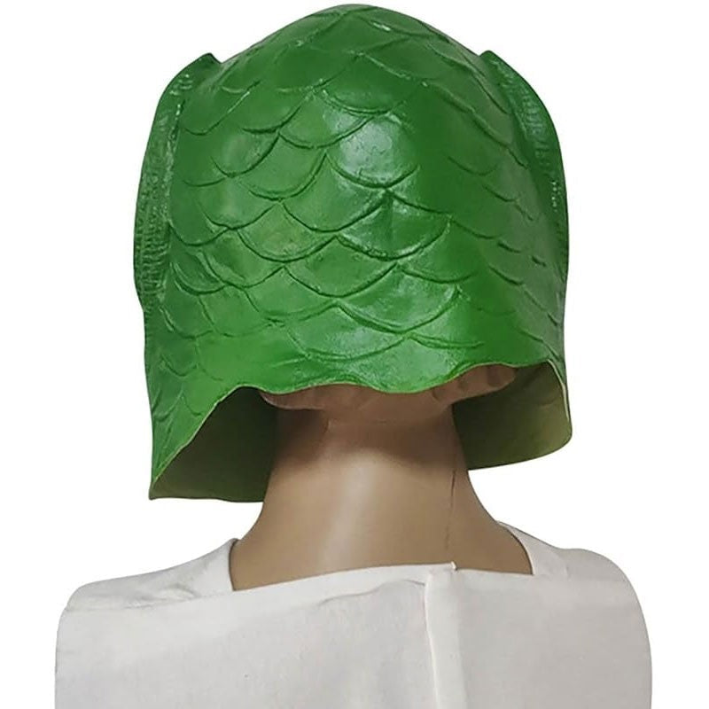 Cospaly Green Fish headed Monster Mask Murloc Hair Mask Fish Headgear Cute and Funny Mask for Halloween Carnival Costume Party