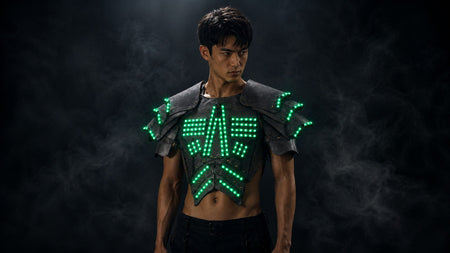 Cyber LED Glow Armor Cape – Illuminated Cosplay & Club Wear