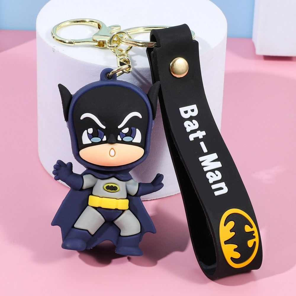 Anime Harley Quinn cartoon Marvel Batman Joker image doll bag keychain cute pendant Wonder Woman car accessories keychain