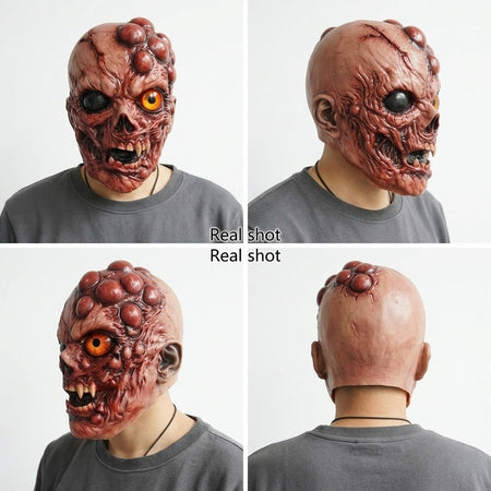 Scary Mutant Monster Full Head Latex Mask Horror Zombie Demon Cosplay Mask Halloween Party Costume Prop Realistic Creepy Masks