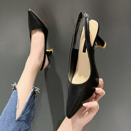 2024 Summer Casual Fashion Pointed Toe Stiletto Sandals New Sexy Elegant Banquet Comfortable High Heels Women's Shoes NO:001