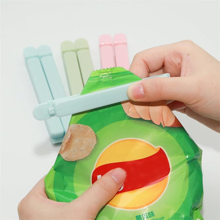 Food Snack Sealing Clip 12/15.5cm Plastic Chip Clips for Food Packages Curved Design Sealing Bag Clips Sealing Food Bag Clips