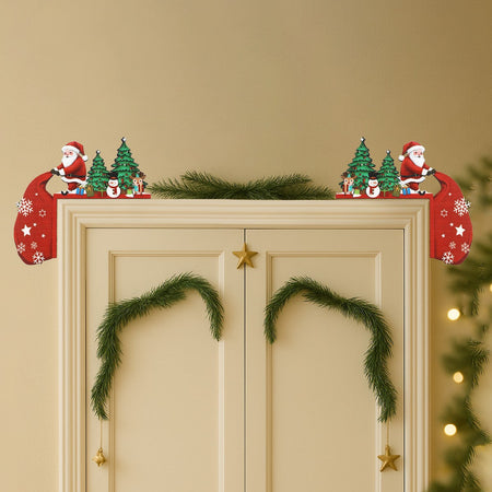 Christmas Gingerbread Man Wooden Door Frame Decoration Merry Christmas Decor for Home 2025 Navidad Xmas Ornament New Year 2026