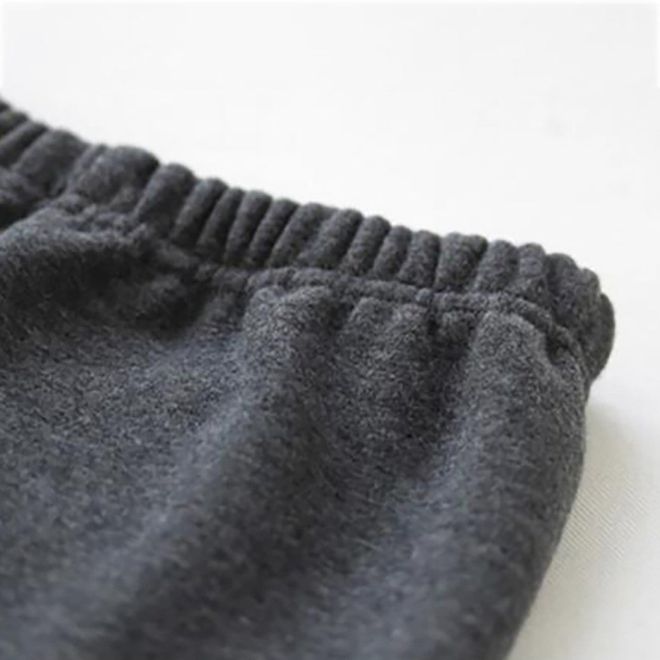 Girls Fleece-Lined Winter Thermal Pants Children Thickened Warm Soft Black White Gray Pink Outdoor Leggings for Kids Clothing