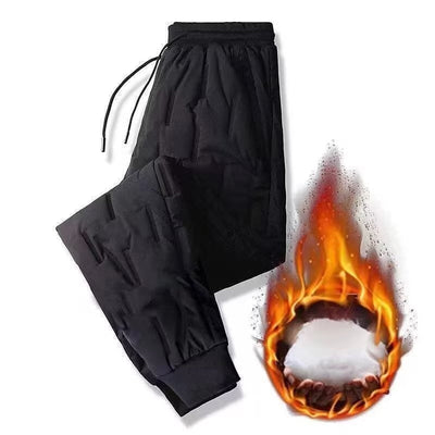 Men's down Cotton Trousers Windproof Waterproof Warm Winter Sports Loose Snowy Long Pants Youth Casual Faion Trendy  C...
