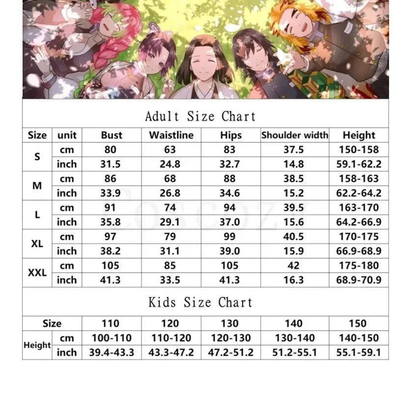Kids Demon Slayer Cosplay Nezuko Agatsuma Zenitsu Kochou Shinobu Cosplay Costume Kimono Suit Kimetsu No Yaiba Halloween Clothing