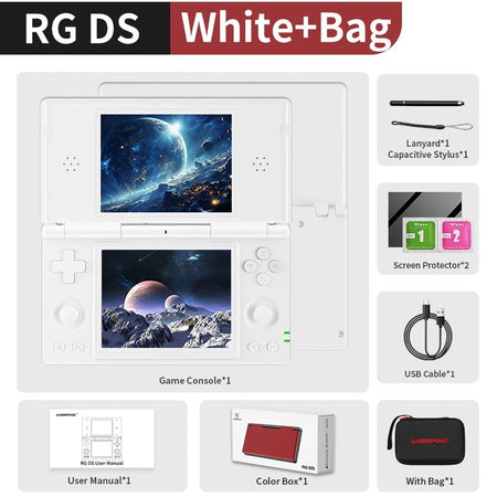 Anbernic RG DS Video Game Console Dual 4.0” IPS Screen Android 14 Support Dual Application On Split Screens & Hall  PSP Gifts