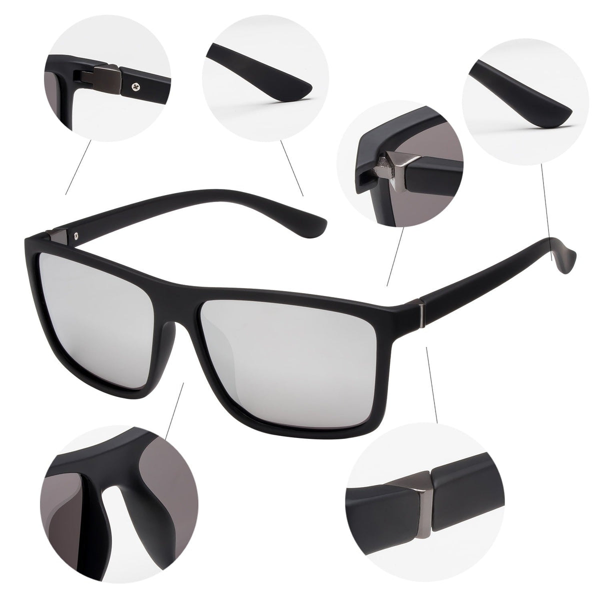 New Polarized Driving Brand Designer Sunglasses Luxury Men Aviation Square Sun Glasses Women Vintage Retro Glasses Shades