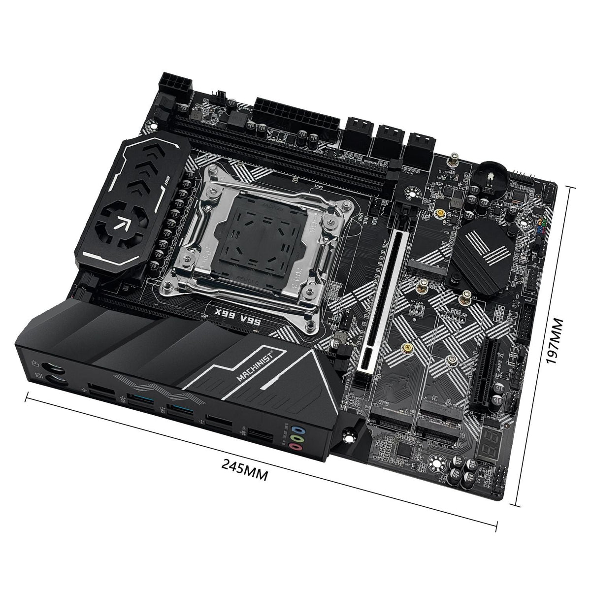 MACHINIST X99 V9S Motherboard Support TPM2.0 LGA 2011-3 Xeon E5 cpu DDR4 RAM C612 chip with 3*NVME M.2 slot SATA3.0 USB3.0