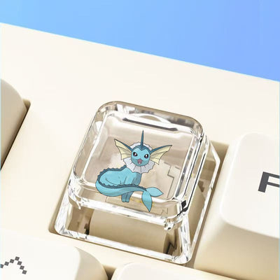 Pokemon Cross mechanical keyboard personalized anime keycap single Charmeleon Blastoise Eevee transparent cartoon keycap