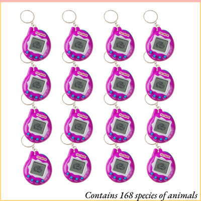6-48PCS Virtual Pet Keychain Digital Pet Electronic Handheld Game Video Game Party Birthday Nostalgic 90s