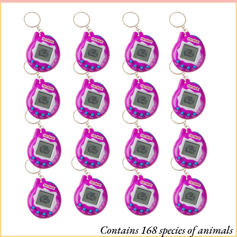 6-48PCS Virtual Pet Keychain Digital Pet Electronic Handheld Game Video Game Party Birthday Nostalgic 90s