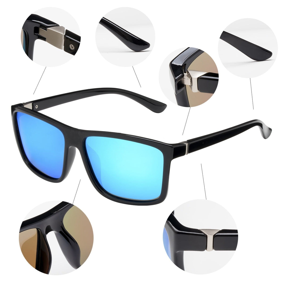 New Polarized Driving Brand Designer Sunglasses Luxury Men Aviation Square Sun Glasses Women Vintage Retro Glasses Shades