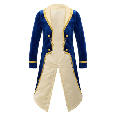 Boys Girls Prince Tuxedo Jacket Turn-Down Collar Coat Halloween Masquerade Theme Party Cosplay Costume Birthday Party Tailcoat