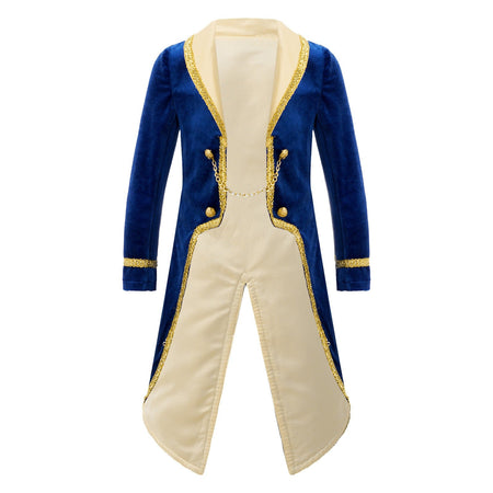 Boys Girls Prince Tuxedo Jacket Turn-Down Collar Coat Halloween Masquerade Theme Party Cosplay Costume Birthday Party Tailcoat