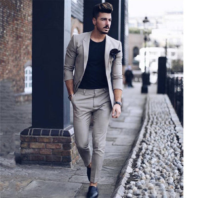 CustomizedRoyal Blue Groomsmen Groom Tuxedos Shawl Gold Lapel Men Suits 2 Pieces Wedding Bridegroom Suit Costume Homme( Jacket+P
