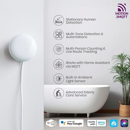 LinknLink Smart Home Bridge Emotion Presence Sensor, mmWave Radar WiFi Smart Motion Sensor,IR, Work with Alexa and Google Home