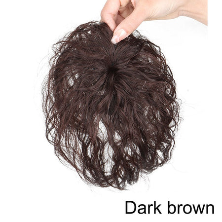 Synthetic 6Inch Clip In Hair Extension Short Curly Toupee Breathable Light Weight Hairpiece Increase Hair Volume