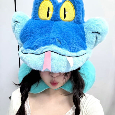Disney Zootopia 2 Kawaigari Snake Plush Hat Cartoon Anime Cute Hat U-shaped Pillow Winter Warm Office Nap Gift for Girls
