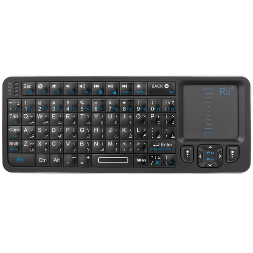 Rii K06 Mini Bluetooth Keyboard,Backlit 2.4GHz Wireless Keyboard with IR Learning Touchpad Android TV Box? Mac, Laptop, Windows