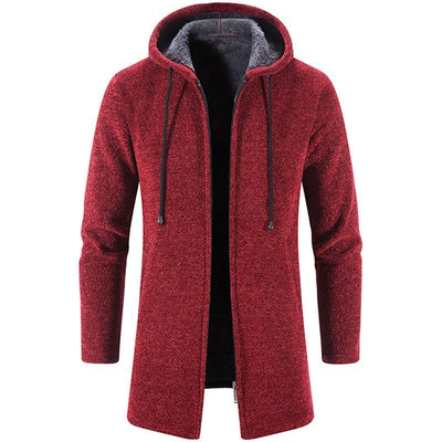 2025 New Autumn Men's Long Sleeve Sweatshirts for Men with Zipper Hooded Mens Oversize Winter Top Jacket Coat Warm Streetwear